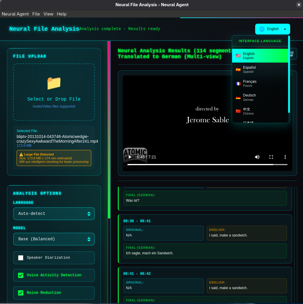 AI Transcription Interface - Real-time speech recognition
